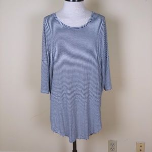Floreat Anthropologie Blue Sriped Tunic